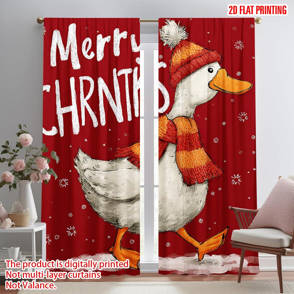 Plane Printing Curtain Fabric Goose Funny Polyester Without Rod Art Deco Festive Perfect Bedroom Living Room Curtains Set Of 2 Made Great Decor