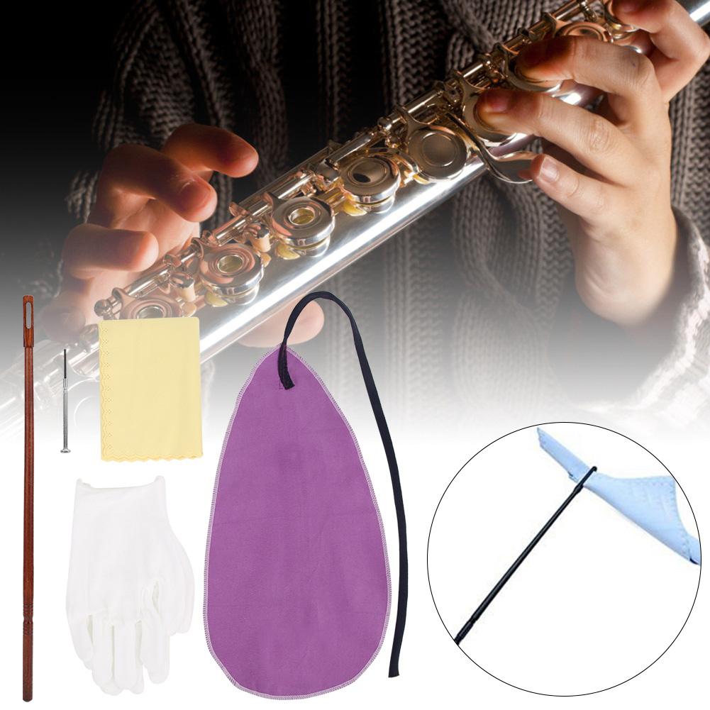 Kit Accesorii Întreținere Flaut Pânză de Curățat Mănușă Șurubelniță Kit Tijă pentru Repararea Flautului