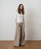 FROMWHERE Cotton Bulky Pants Beige