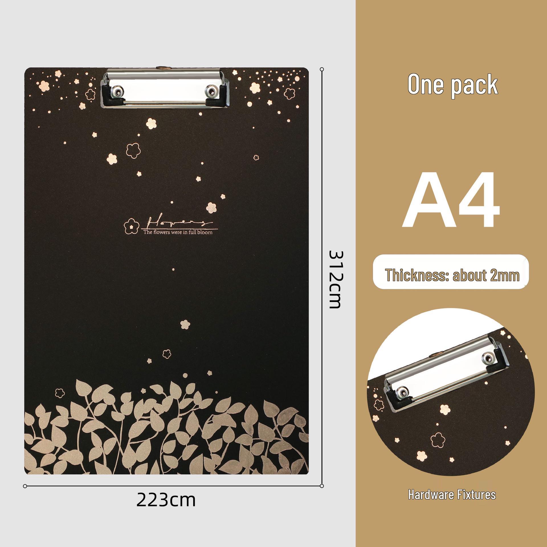 A4 Single-Sided Plastic Writing Board with Clip - Colorful Office Folder