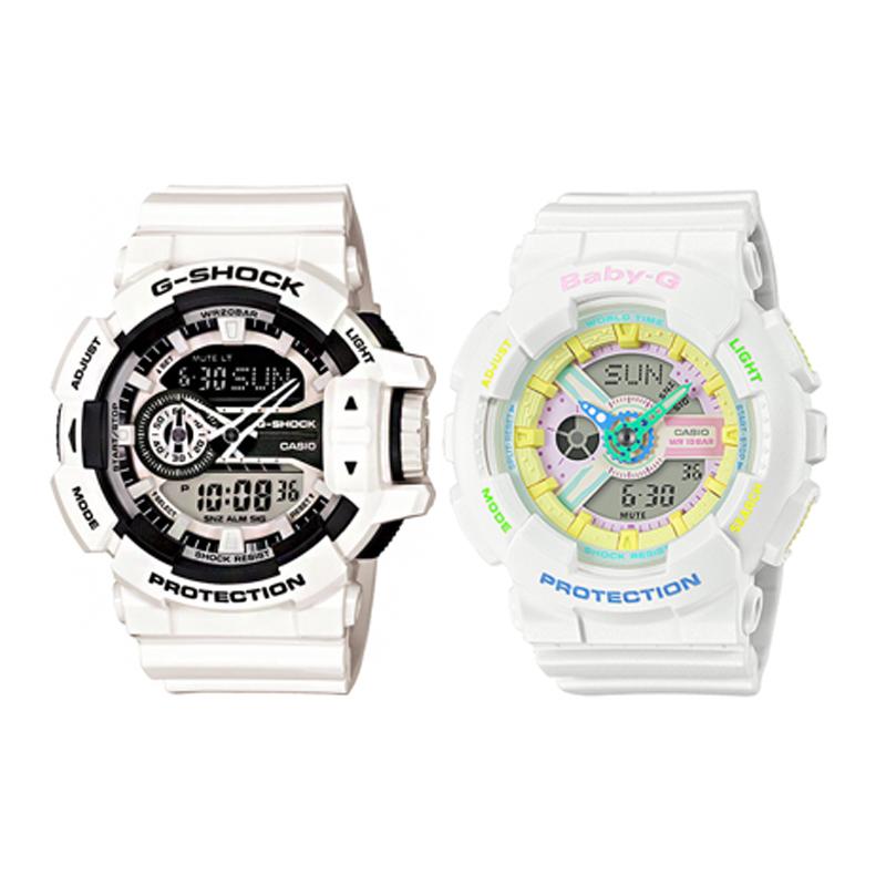 

Casio watch series-GABA classic pointer dual display waterproof and shockproof sports watch quartz movement Japanese and Korean GA-400-7ADRBA-110TM-7A белый