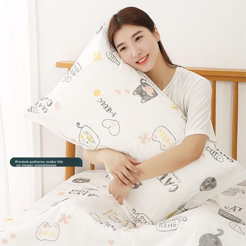 LOHAS Travel Disposable Bedding Set 4-Piece Hotel Bed Linen Sheet Duvet Cover Double Thickened Protective Bed Cover for Travel