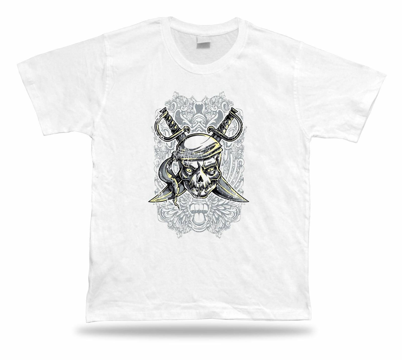 Skeleton Evil Pirate Sword Monster modern awesome modern tshirt stylish design S разноцветный