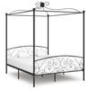 VidaXL Black Metal Canopy Bed Frames 160 X 200 Cm