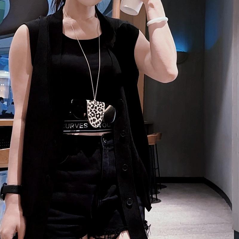 Hanging Neck Magnetic Glasses Clip Multifunctional Necklace Leopard Outdoor Travel Portable Sunglasses Storage Sweater Chain