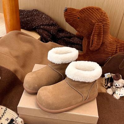Thick-soled Snow Boots Women's Cotton Shoes Trend Versatile Matte Trend Warm Autumn and Winter New Cotton Shoes Women
