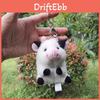 Fun And Playful Panda And Cow Plush Toy Keychain Soft Fluffy Animal Key Holder