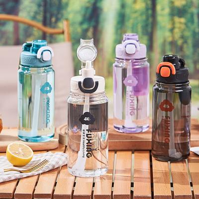 Sports Water Cup, Straw Cup, Student Portable Universal Cup, Water Bottle, Children's Direct Drinking Plastic Cup