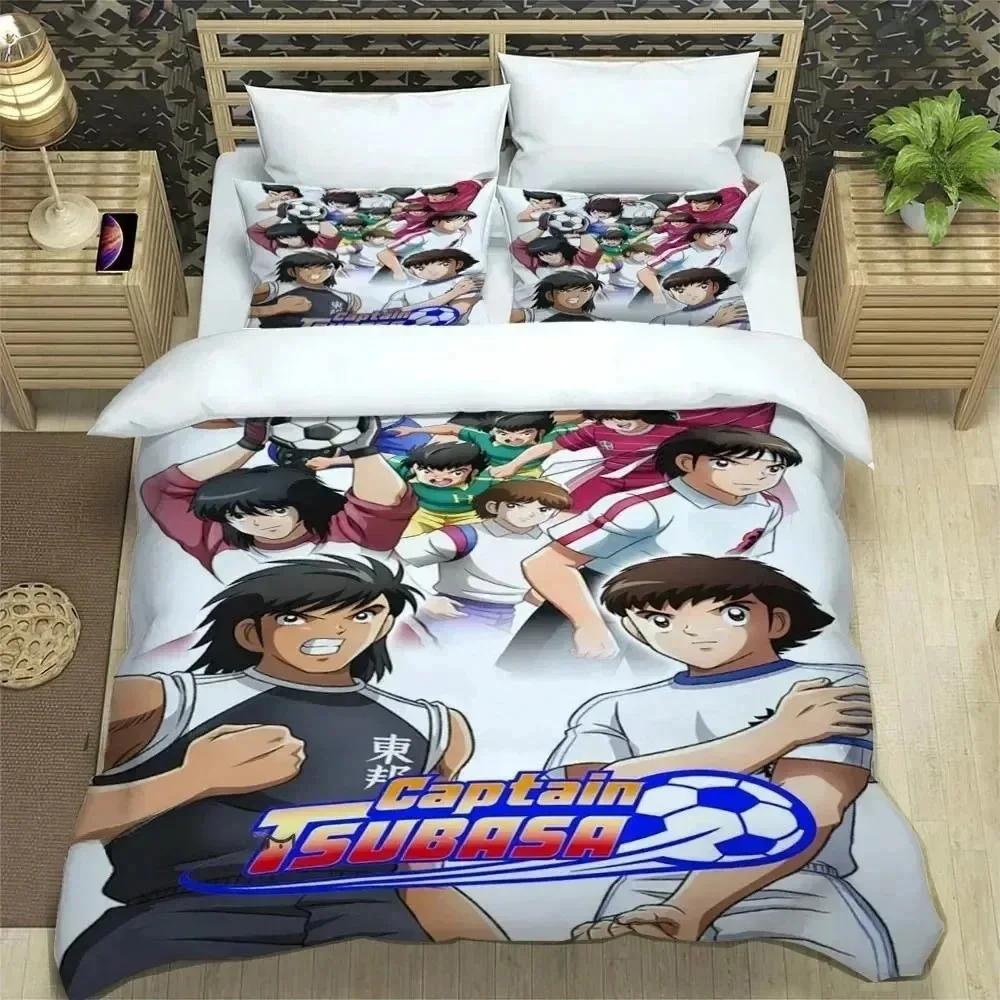 New Anime C-CAPTAIN TSUBASA Comfortable Duvet Quilt Cover Pillowcase Bedding Set Children Bedroom Decoration Home Textile