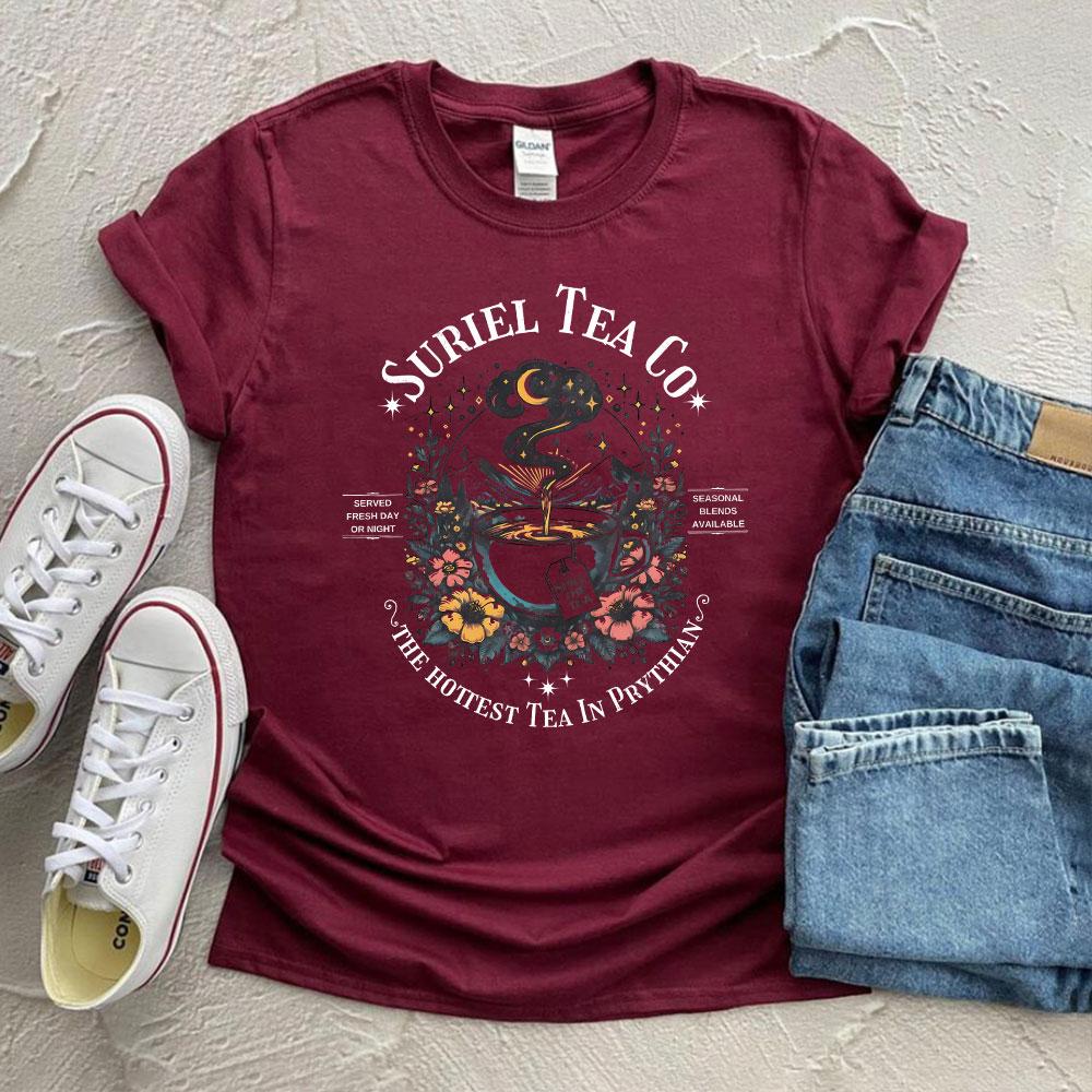 Suriel Tea Co Shirt ACOTAR Suriel Tea TShirt Velaris Sarah J Maas Tees A Court of Thorns and Roses SJM Merch Book Lover Gift
