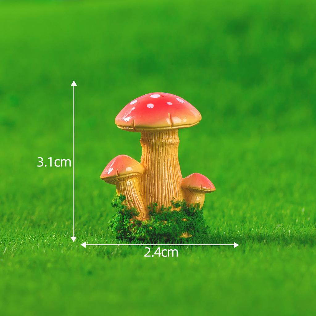 4 PCS Micro landscape DIY mushroom decoration set