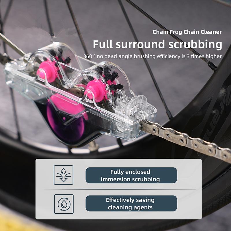 Bicycle Chain Cleaner PC Material Impact Resistant Corrosion Resistant Durable Nice for Road Cycling MTB Bicycle Maintenance