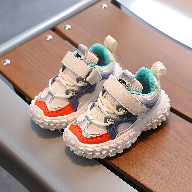 

Детская обувь Детские кожаные кеды для мальчиков Мягкая подошва Нескользящая обувь для малышей Обувь Tide 36