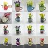 6/8 Stück Mini-Keramikvase, Kühlschrankmagnet, für Zuhause, Büro, Küche, Schließfach, Kühlschrank, 3D-Miniatur-Blumenvase, magnetische Dekoration, Ornament