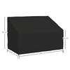 600D Oxford Cloth Furniture Cover, 2 Seater Sofa Protector for Garden Patio, Outdoor, Waterproof, Black, 140L x 84W x 56/94H cm