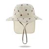Summer Baby Sun Hat Quick-dry Beach Children Panama Cap for Girls Boys Embroidery Cartoon Kids Bucket Hats Neck Protection 1-4Y