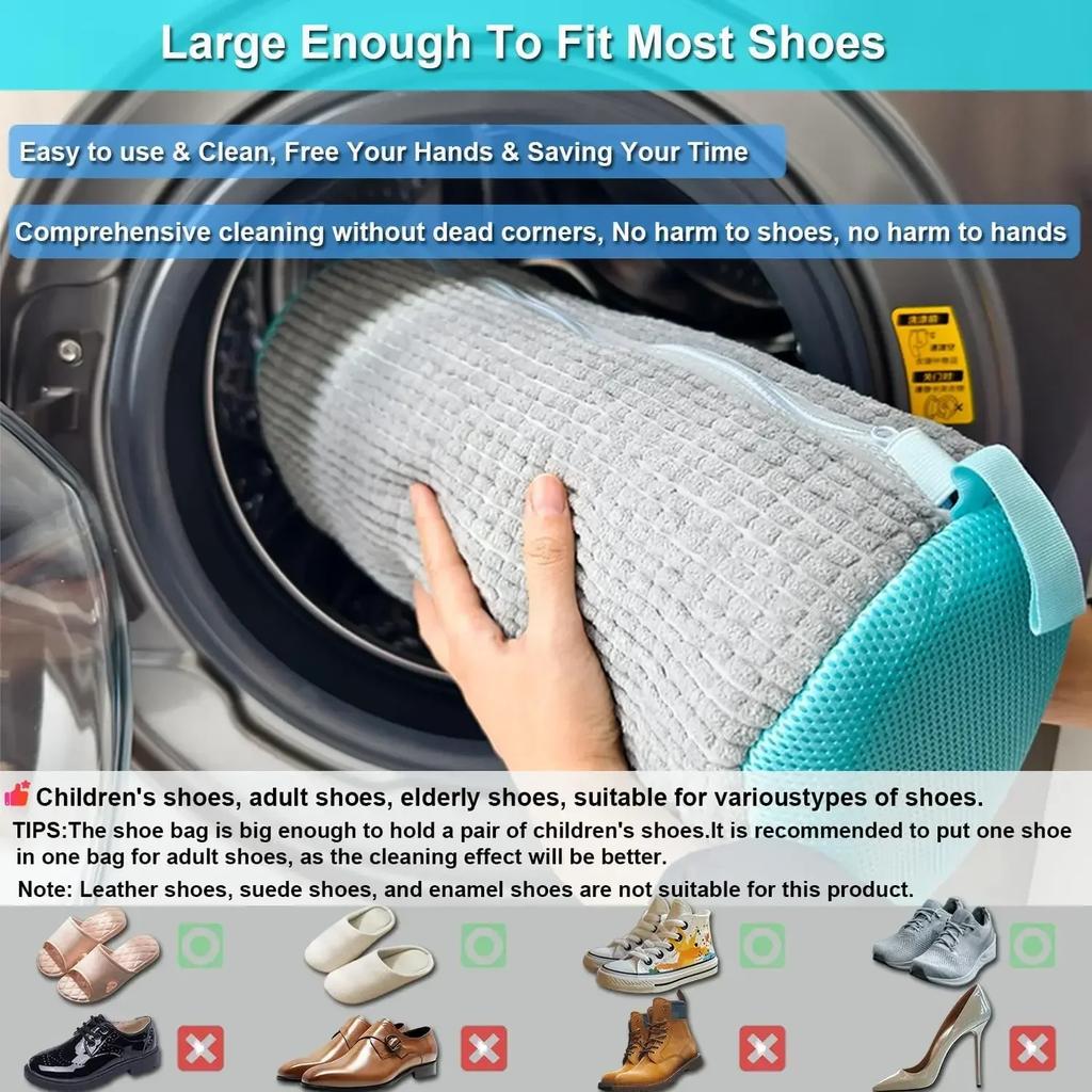 1/2PCS Washing Shoes Bag Cotton Laundry Fluffy Fibers Easily Remove Dirt Washing Bags Anti-Deformation Shoes Clothes Organizer