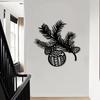 1pc Iron Pinecone Wall Art, Rustproof Metal Ornament for Living Room Garden Fence, Christmas New Year Holiday Decor
