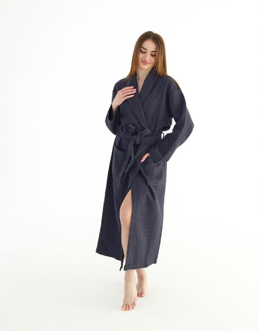 Women'S Waffle Bathrobe, 100% Cotton, Quick-Drying, Long, Xxl