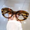 Comfortable Spring Hinge Men and Women Retro Cat-Eye Reading Glasses Oval Clear Transparent Old Flower Glasses