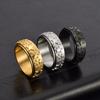 Original New Product Fashion Trend Titanium Steel Pentagonal Star Rotating Ring
