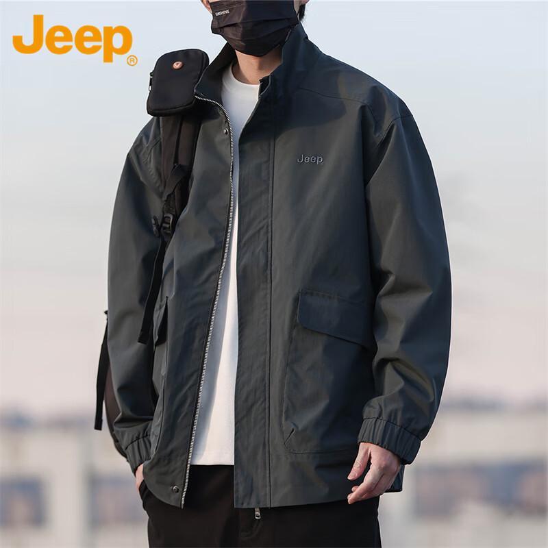 

JEEP Men s Stand-Collar Casual Autumn/Winter Jacket M