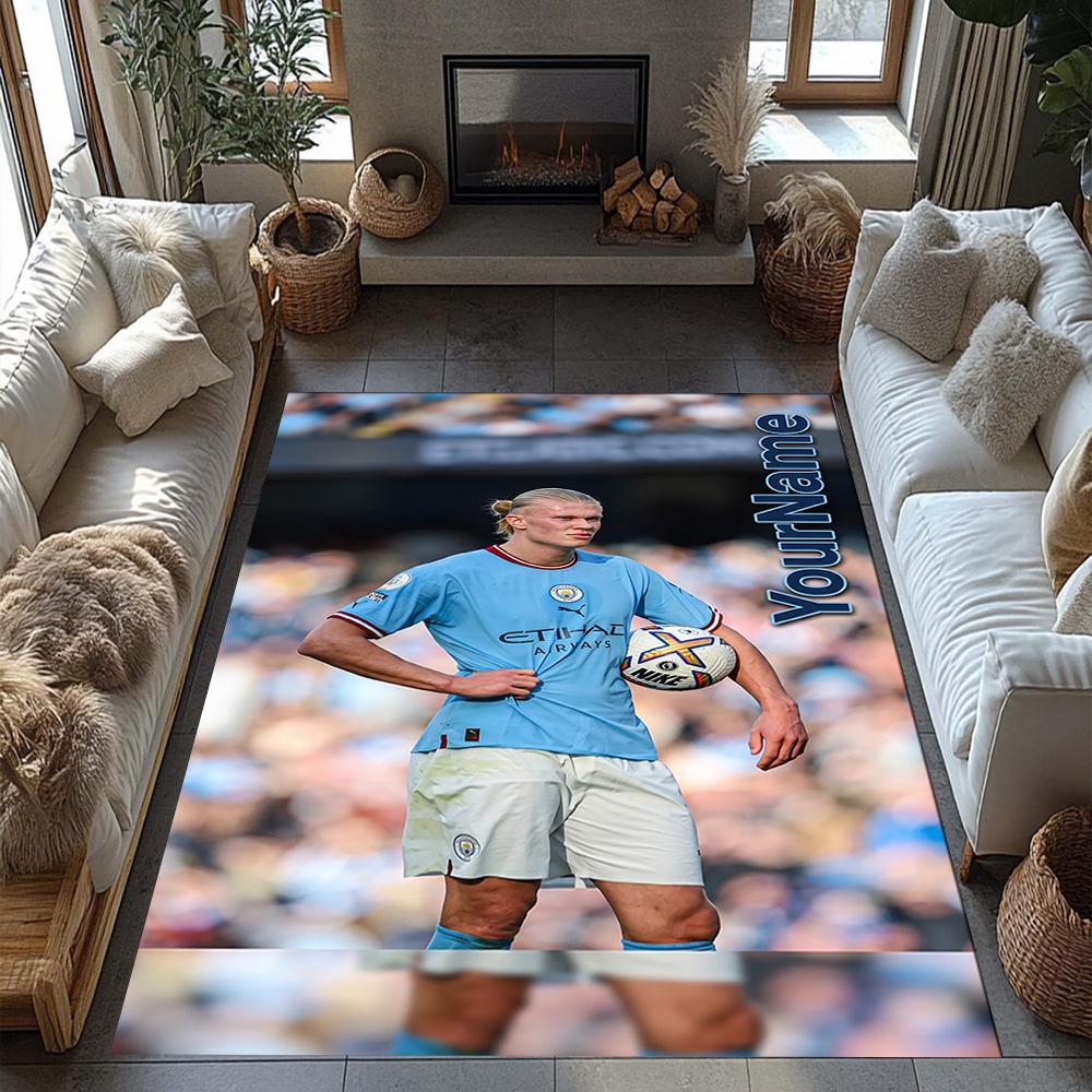 Haaland 23 Customized Name Floor Rug Office Rug Perfect for Foyer Decorate room Dormitory Kitchen Anti-slip Rug Anime Office Decor