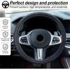 Alpmosn Elastic Stretch Steering Wheel Cover, Universal Interior Accessories Steering Wheel Cover for Women & Men, Breathable Microfiber Ice Silk,