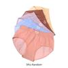 5Pcs Sweet Middle Waist Women Panties Set Underwear Random Color Candy Color Briefs 5PCS High Elastic Love Heart Underpants Lady