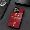 Turkey Passport Phone Case Glass For iPhone 12 15 14 13 11 Pro XS Max Plus Mini X XR 8 7 6s SE2020 Tempered Coque