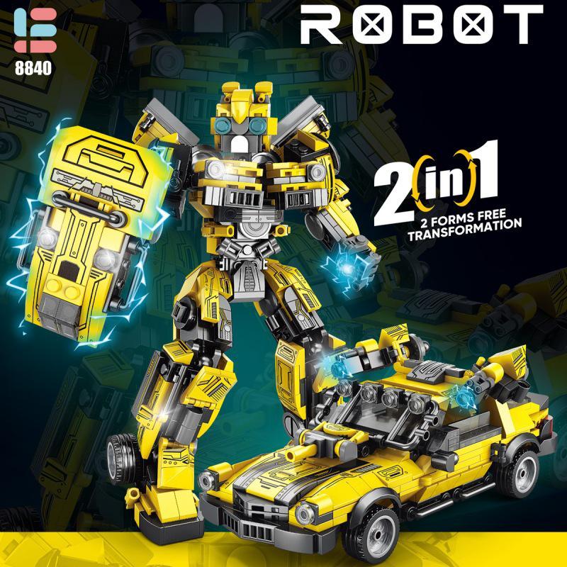 LEGO-Compatible Transformers Mech Warrior King Kong Construction Vehicle Building Blocks Toy for Kids