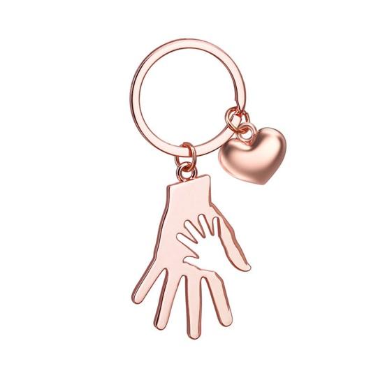 Hand Shaped Keychain Pendant Big Hands Holding Small Hands Design Keychain Parent-child Key Chain for Keys Bags Compact Gift