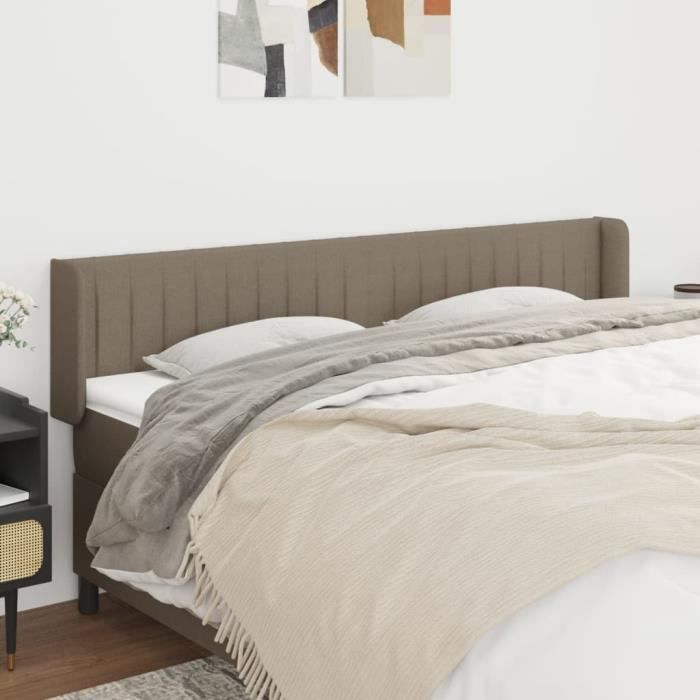 VidaXL Headboard with Ears Taupe 203x16x78-88 Cm Fabric3119032