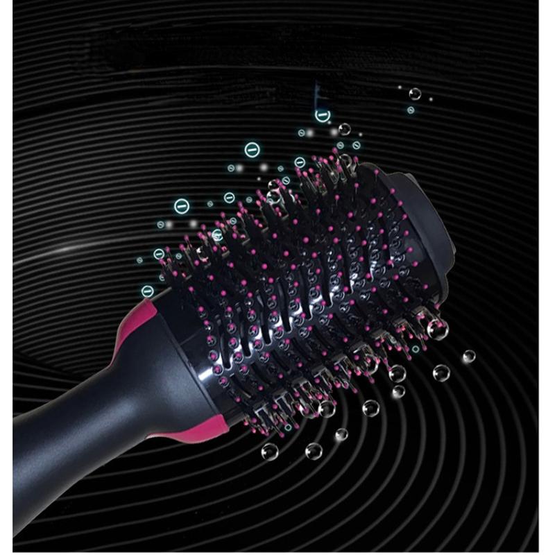 4 in 1 Hot Air Brush One-Step Heating Comb Straightening Brush Professional Electric Comb Brush Dryer and Straightening Brush EU Plug