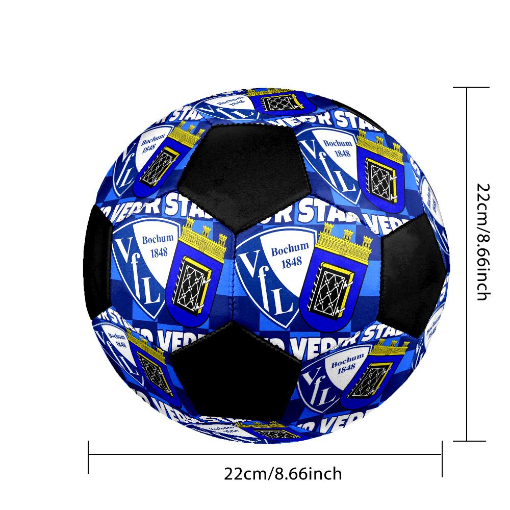 VfL Bochum 1848 Indoor Soccer Ball Colorful Machine Stitched PVC Size 5 Team Training Competition Ready Durable High-Bounce Cool Sports Gift