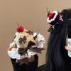 Cute Bow Cherry Cake Hat Hair Clip, Girl'S Birthday Party Headwear, Photo Prop For Kids Cake Smash