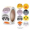 New 500pcs/roll Animals Stickers For Kids Teacher Reward Stickers School Classroom Supplies Round Encourage Stickers