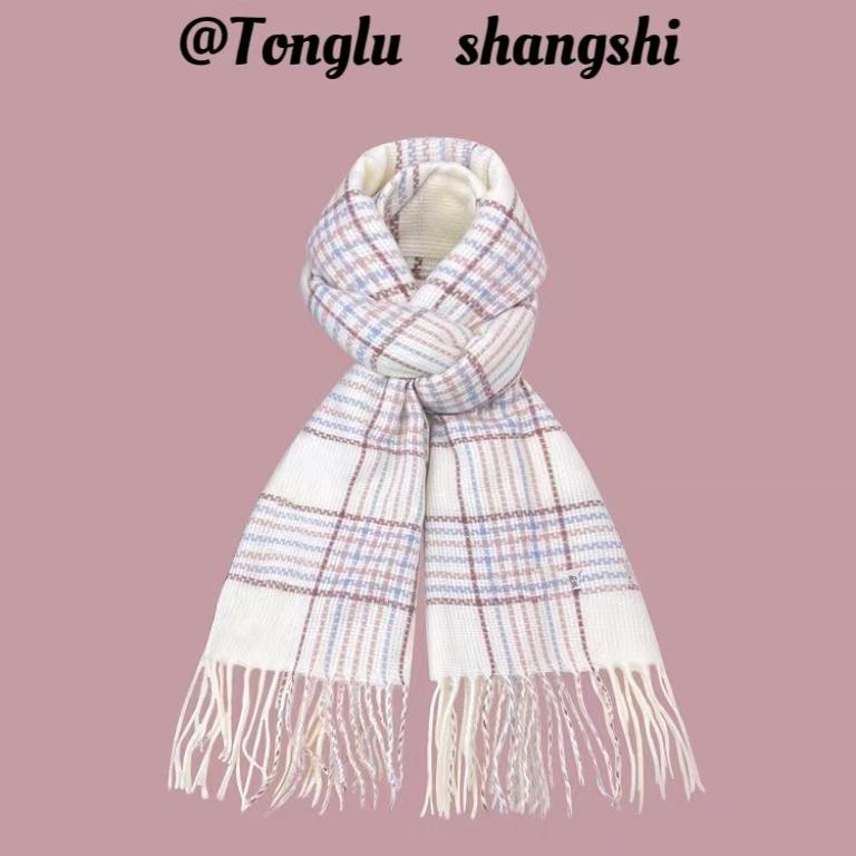 2024 Japonský Retro Kostkovaný Šátek s Třásněmi - Dámský Zimní Hřejivý Všestranný Studentský & Pár Nákrčník