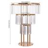 3 Tiers Crystal Wedding Flower Stand, Centerpieces Vases with Clear Crystal Pendants, for Wedding Events Birthday Party Home