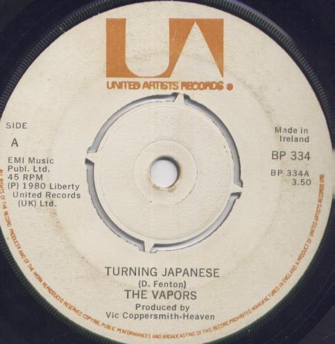 

7inch Record VAPORS - Turning Japanese BP334 United Artists 1980 Ireland Rock Used