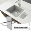 Stainless Steel Garbage Flap Lid Trash Bin Cover Built-in Balance Swing Flap Garbage Lid for Kitche