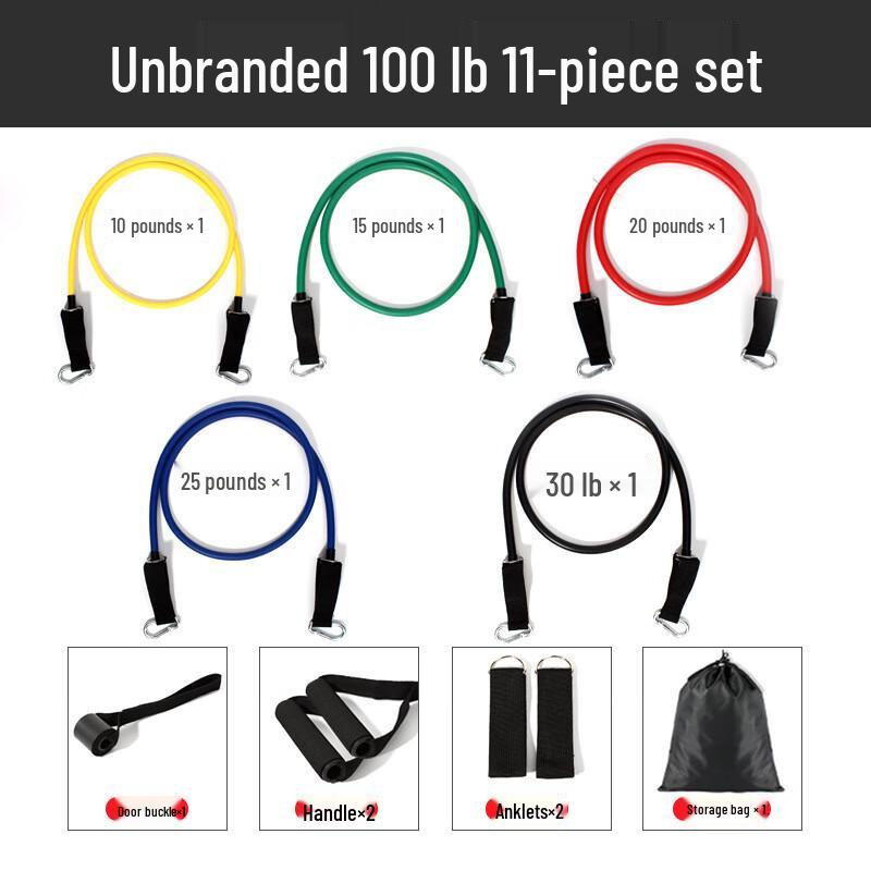 11-Piece 100lb Resistance Band Set