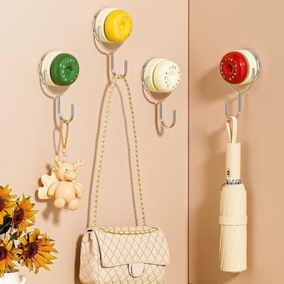Crochet mural à ventouse réutilisable sans perçage avec design de crochet rotatif à 180 degrés pour salle de bain cuisine