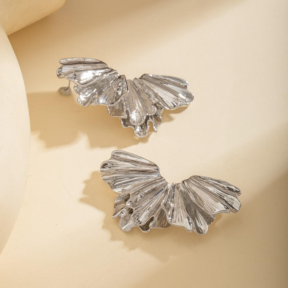 

Elegant Metallic Stud Earring Exaggerated Ear Stud Ins Style Women s Earrings Small Gift Style 2