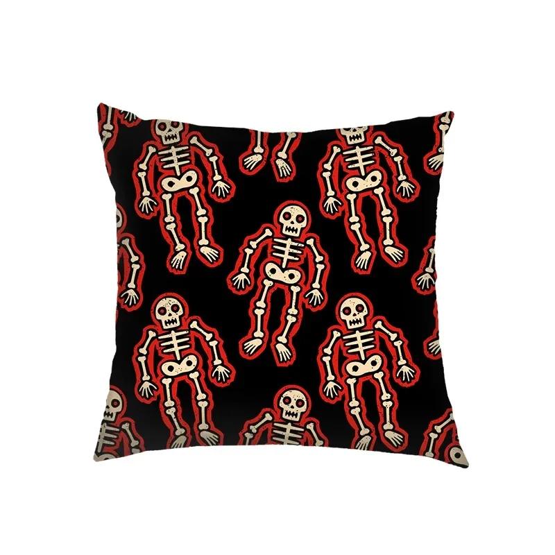 Halloween Vampire Bat Ghost Decoration Pillow Set Is Suitable for Home Living Room Sofa Cushion Sleeve Bedroom Decoration