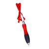 5Pcs Squeezable Round Pens Ballpoint Pen with Ropes Red Blue Black Green Orange