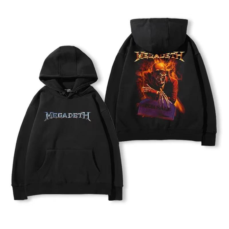 

MEGADETH Rock Band Hooded Men s Women s Oversized Sweatshirt European and American Streetwear Hip Hop Harajuku Versatile Jacket XXXL білий