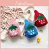 Adorable Strawberry Children Canvas Mini Purse Zipper Storage Activities Travel