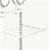 Foldable Wall Shelf Suction Cup Space-Saving Organizer 3 Tier Foldable Storage Shelves Prep Station For Kitchen Dining Room