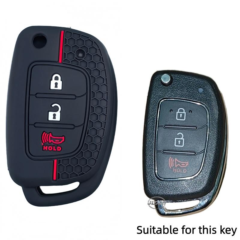 

Silicone Car Key Case Cover Key Bag For Hyundai Ix35 IX45 IX25 I10 I20 I30 HB20 Sonata Verna Solaris Santa Elantra Mistra
